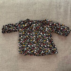 OshKosh B'gosh Black Mushroom Print Kids Blouse